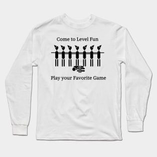 Level Fun-Black Long Sleeve T-Shirt